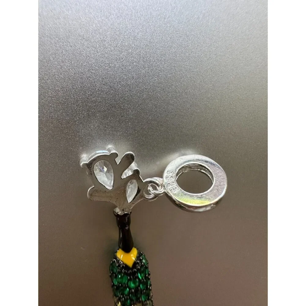 NWOT Champagne Bottle Silver 925 Charm